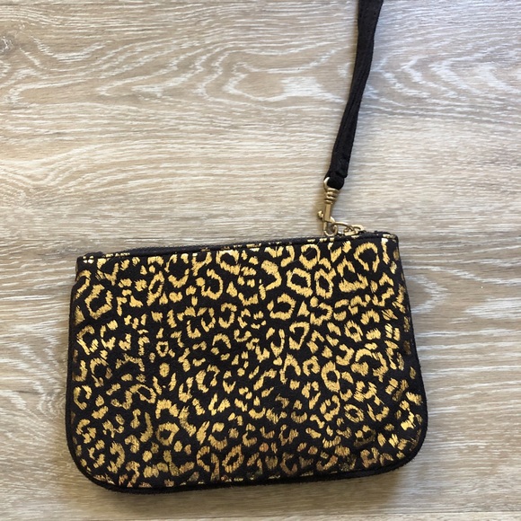 Express small leopard clutch black gold with zipper - Picture 2 of 3